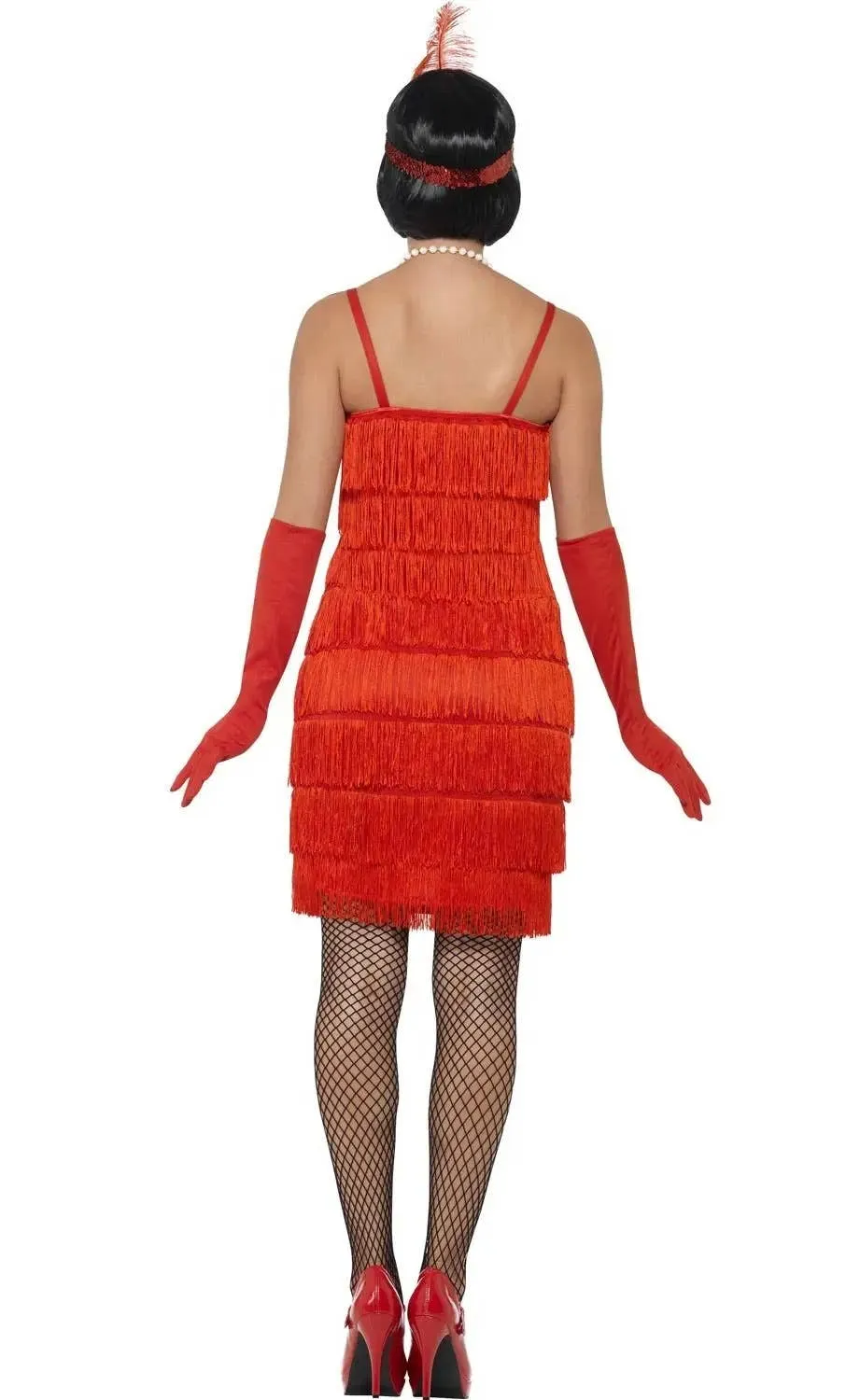 1920s Short Red Womens Plus Size Flapper Costume