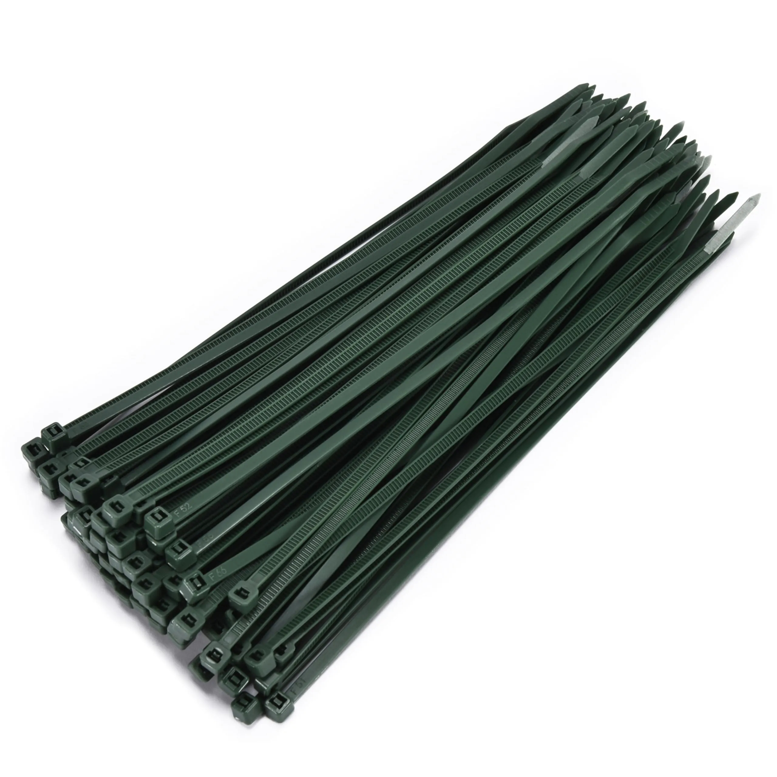 8" Green Cable Zip Ties (100 Pack), 40lbs Tensile Strength - Great For Gardens,