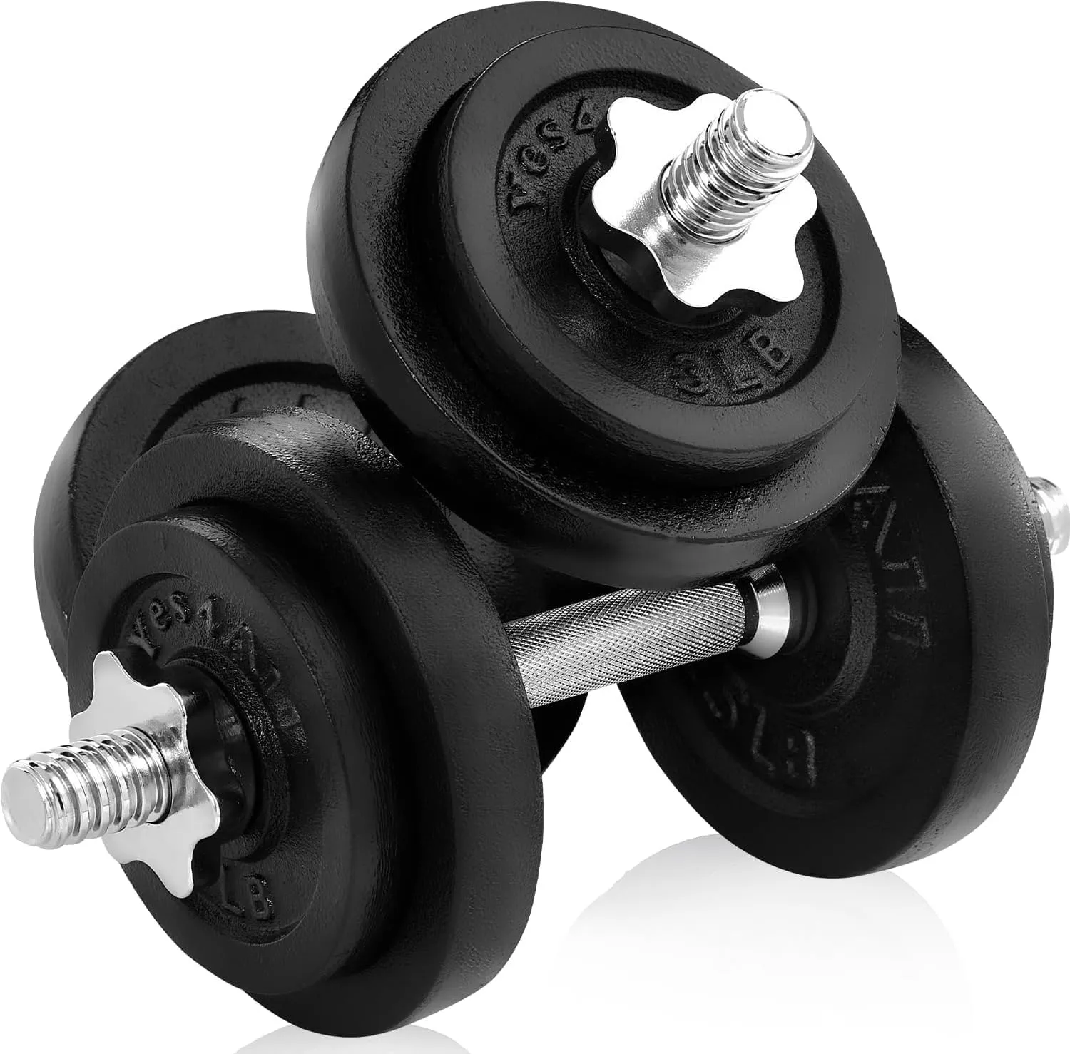 Adjustable Dumbbell Set With Connector Option For Strength Training, Full Body Workout, And Muscle Building