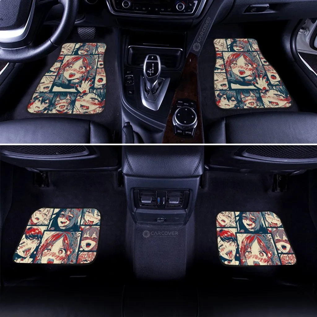 Ahegao Car Floor Mats Custom Car Interior Accessories