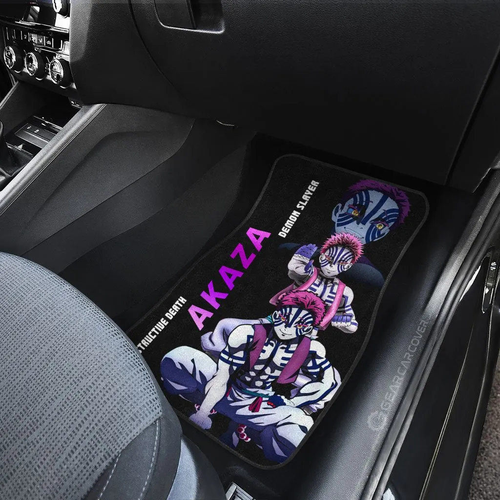 Akaza Car Floor Mats Custom Demon Slayer Anime