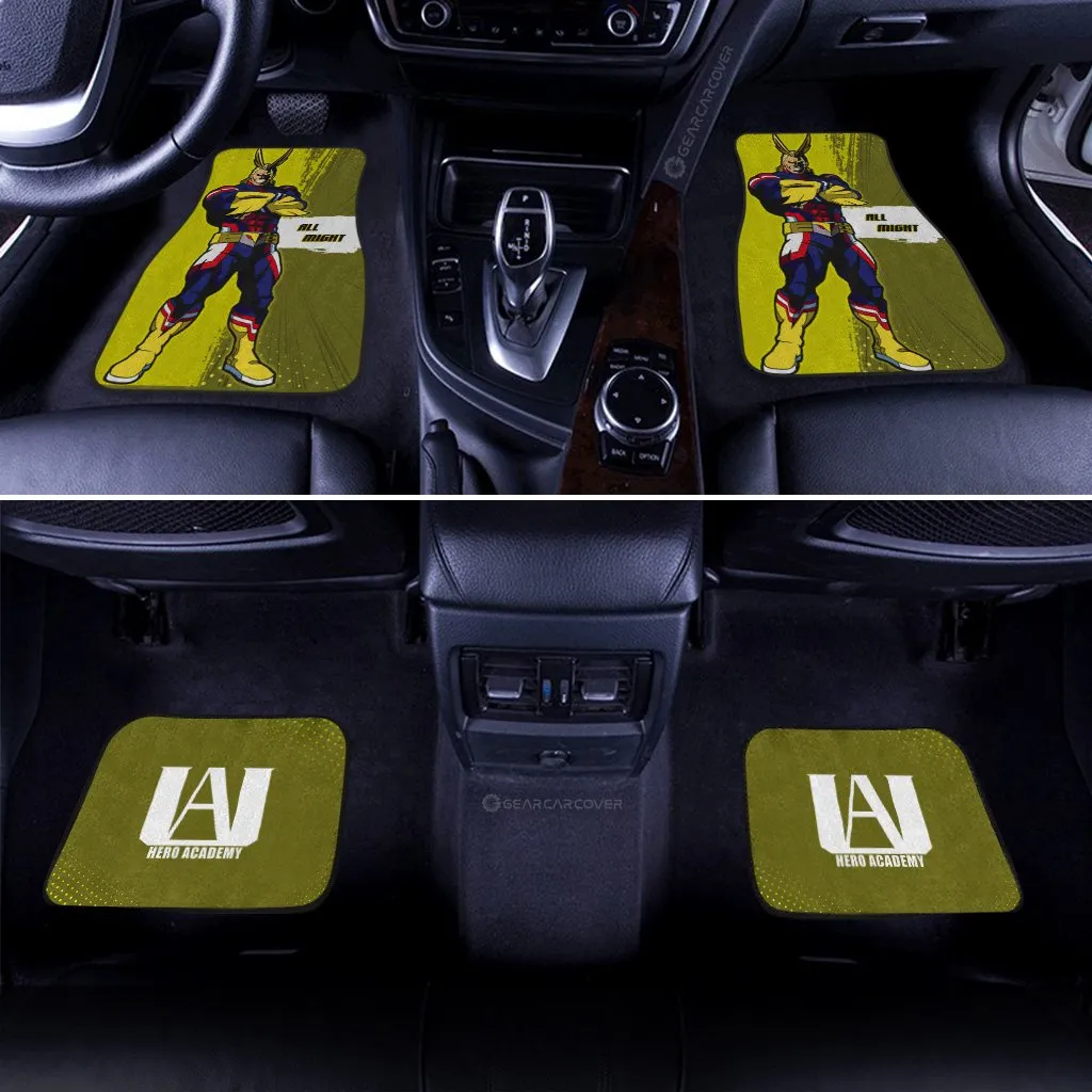 All Might Car Floor Mats Custom For Fans