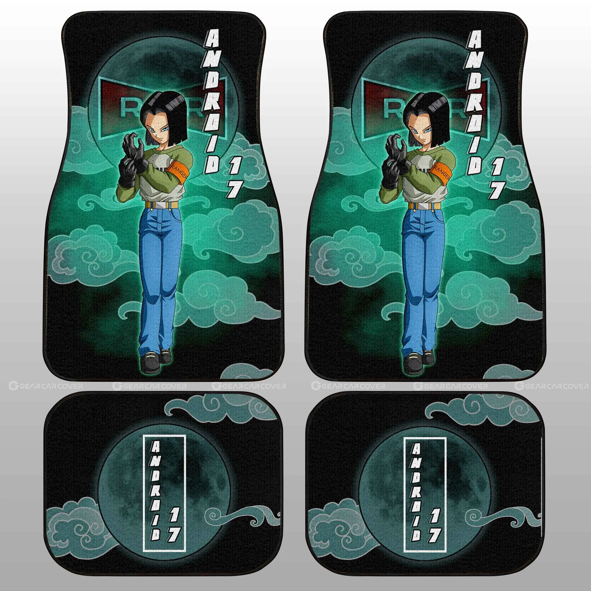 Android 17 Car Floor Mats Custom Dragon Ball Anime Car Interior Accessories