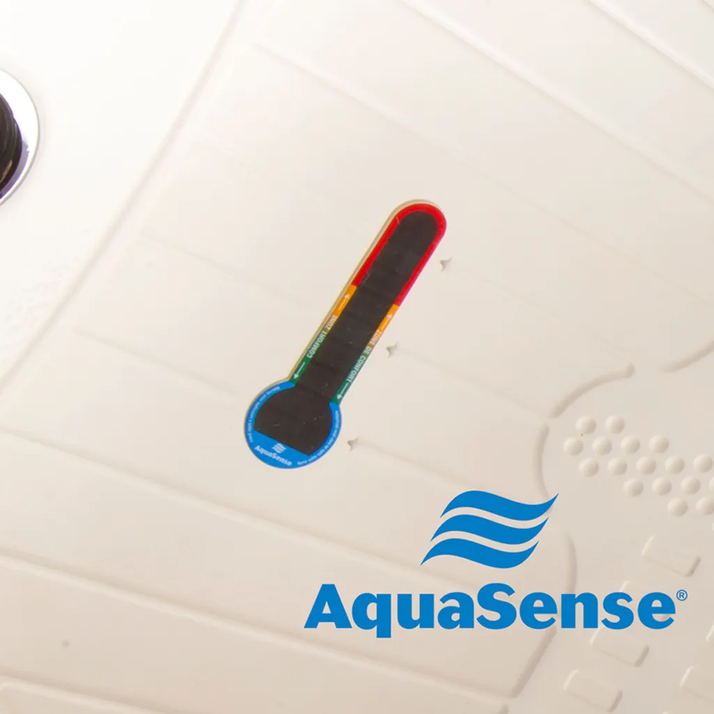 AquaSense Non-Slip Bath Mat with Built-In Temperature Indicator