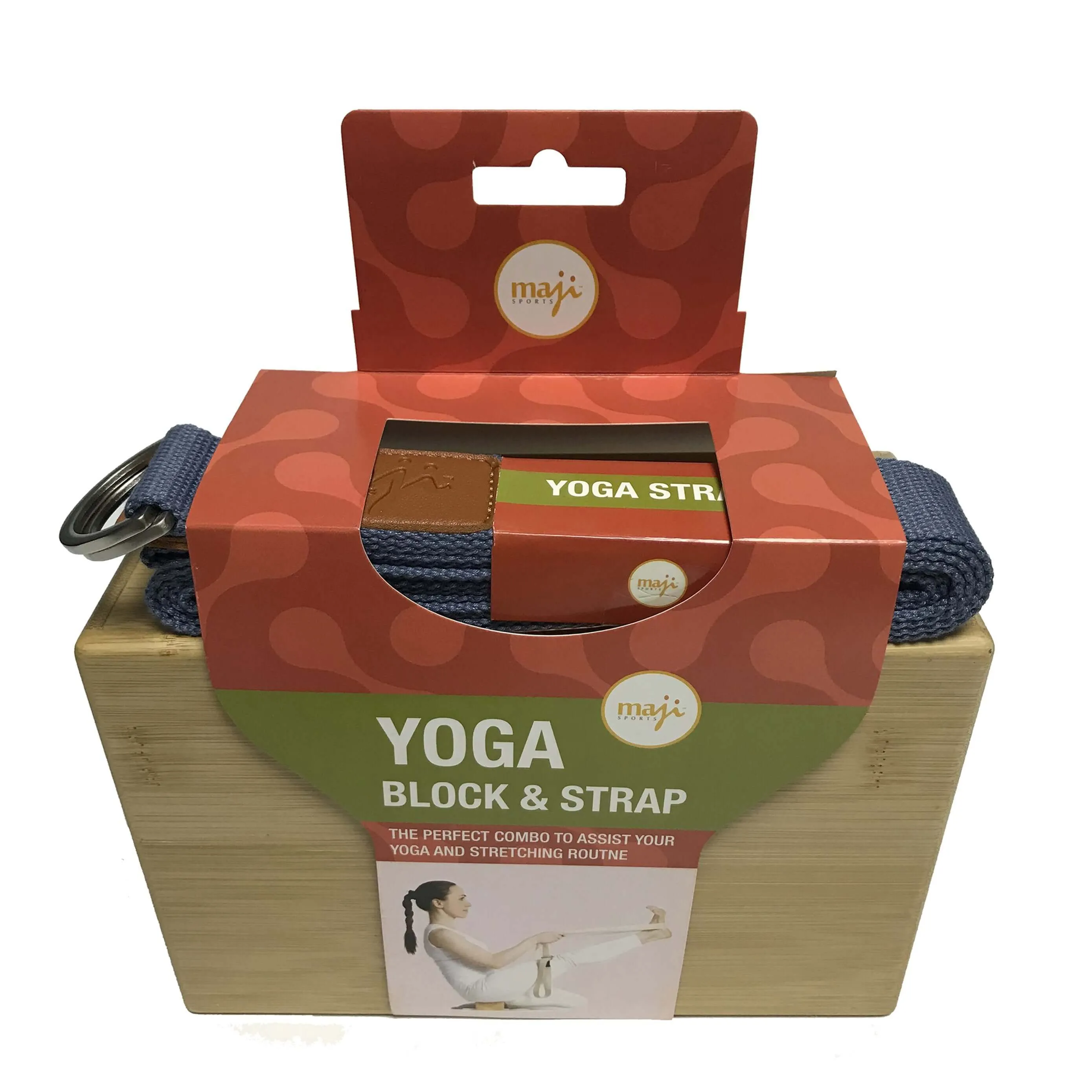 Bamboo Yoga Block & Strap Combo