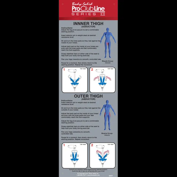 Body Solid Pro Club Line Series II Inner and Outer Thigh