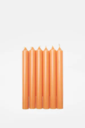 Box of 12 Orange Dinner Candles