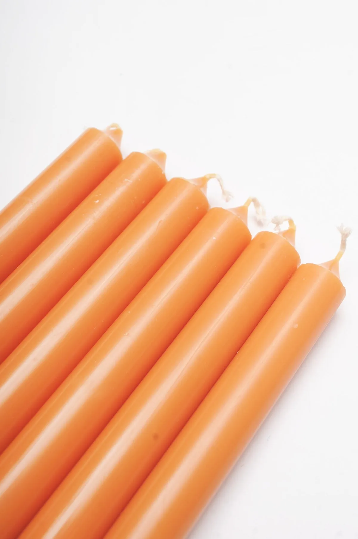 Box of 12 Orange Dinner Candles