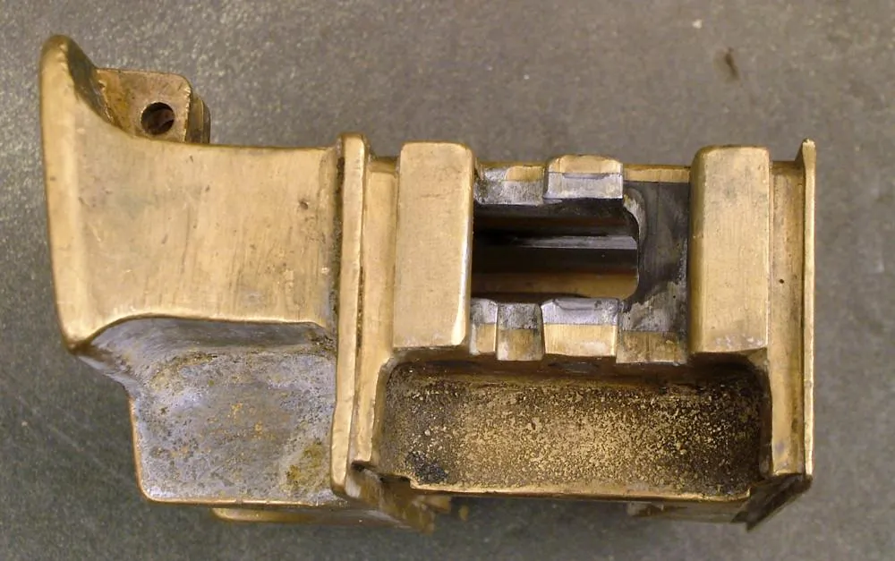 British Vickers MMG Feed Block Body: Stripped (Brass/Steel)