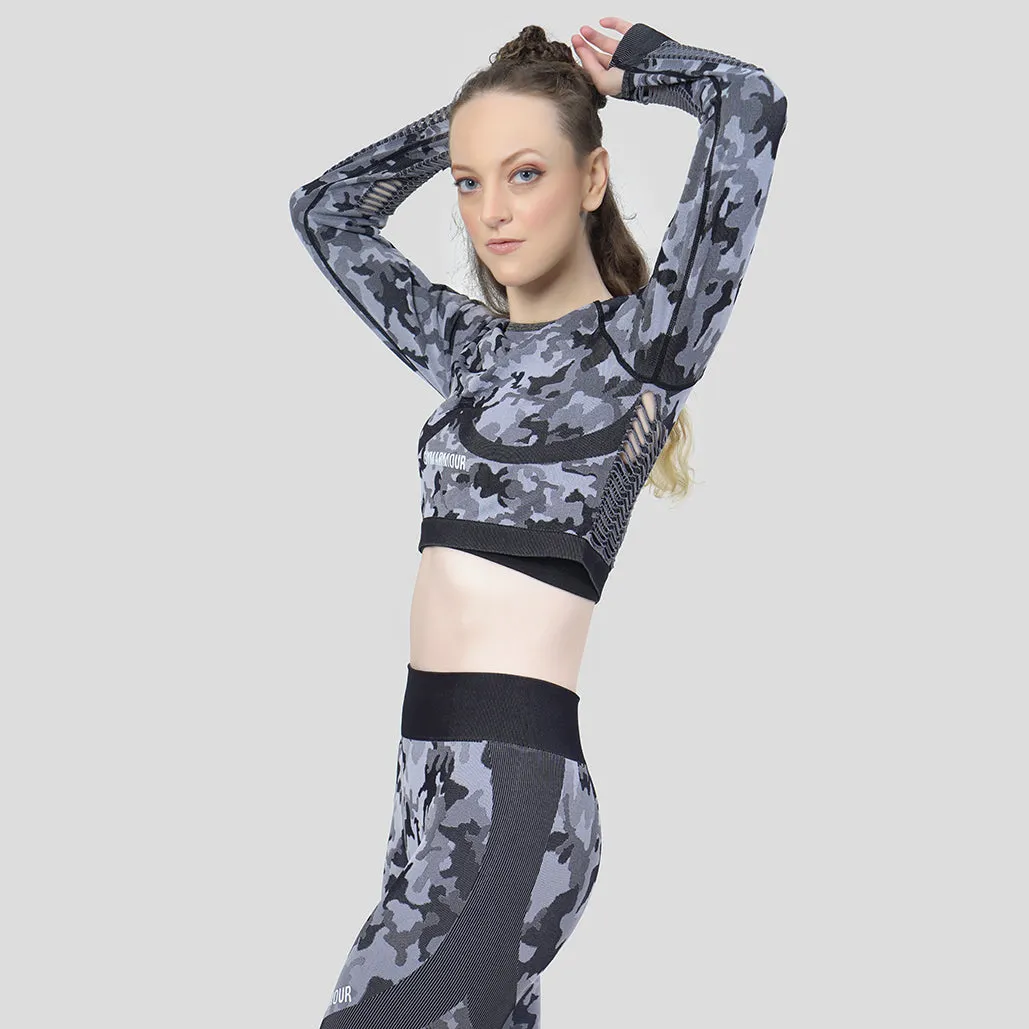 Combat Crop Top (Black Shade)