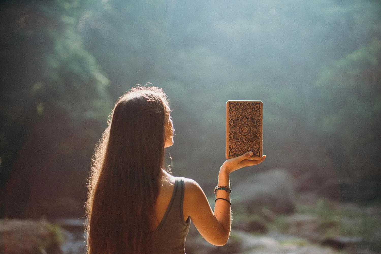 Cork Yoga Block - Mandala Black - To elevate your experience and improve your alignment