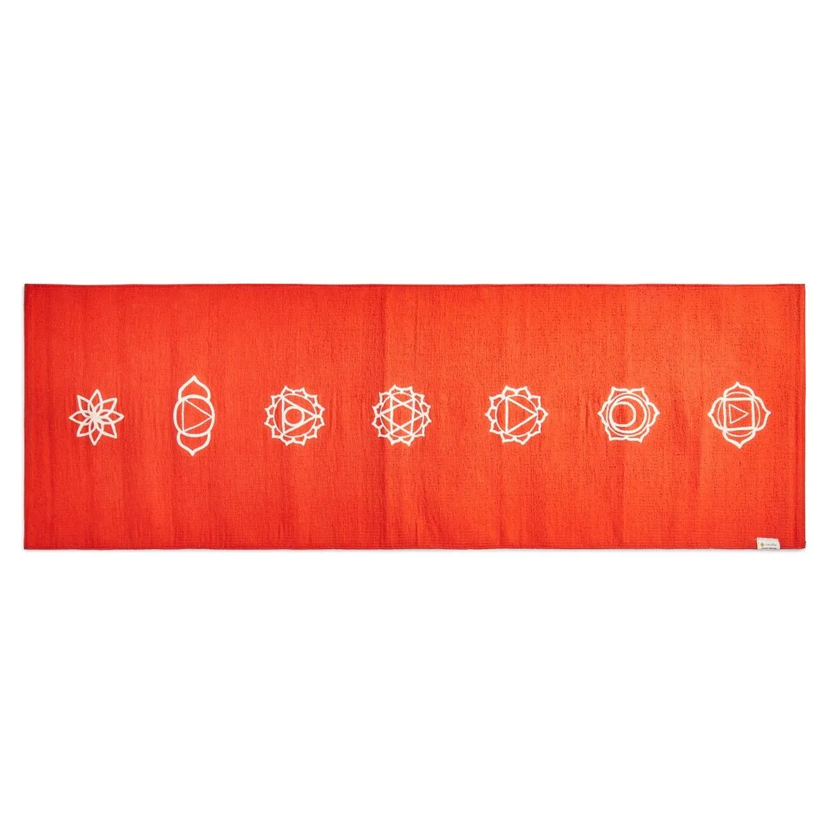 Cotton Yoga Mat- Chakras- High Grip- Orange- 24 inches