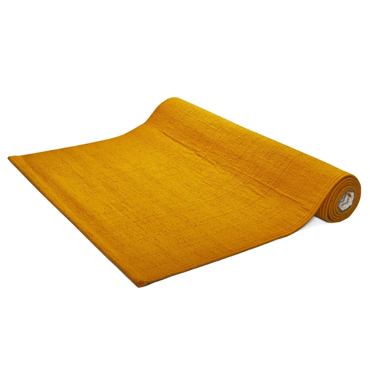 Cotton Yoga Mat- High Grip Yellow- 24 inches