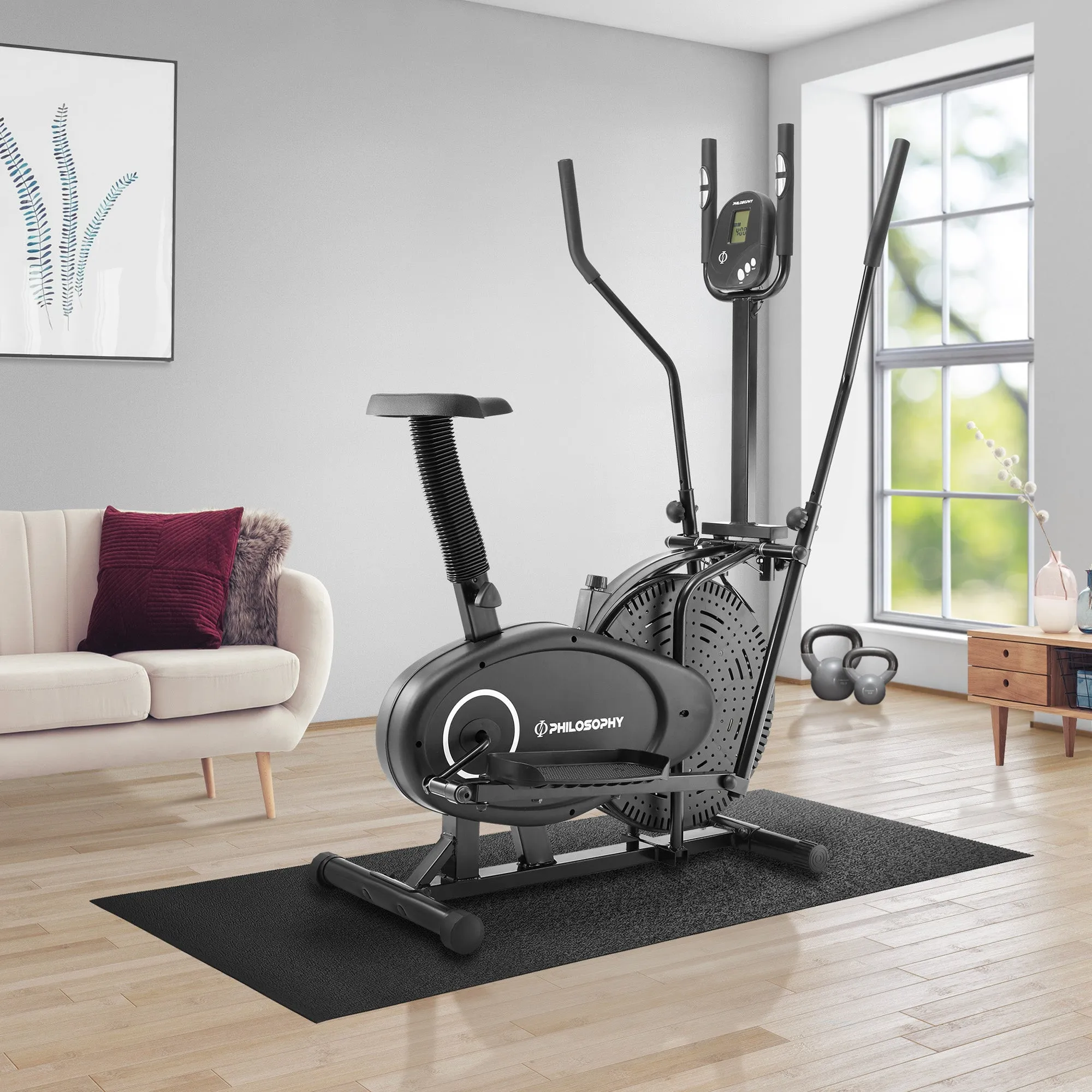 Cross Trainer 2-in-1 Elliptical Exercise Bike