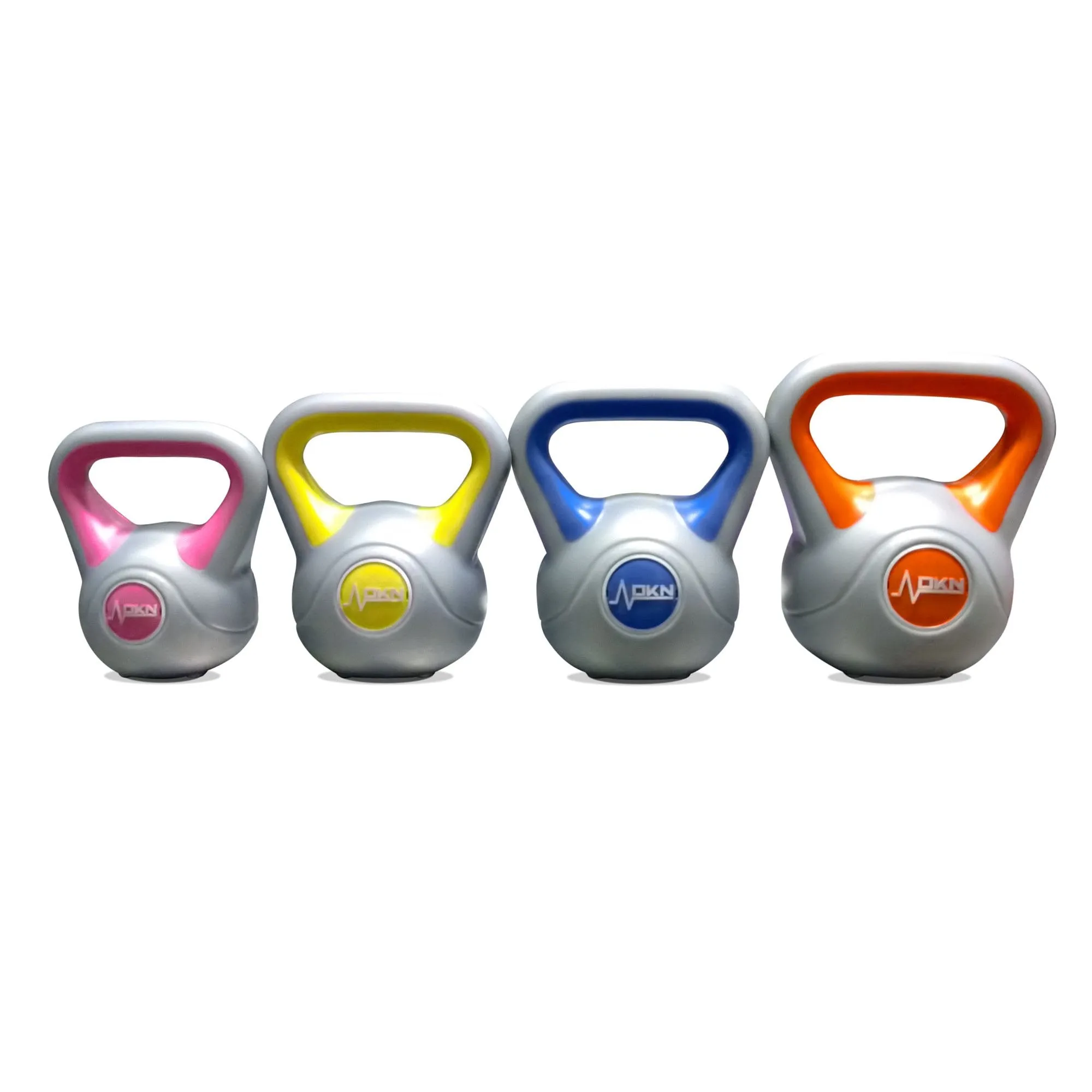 DKN 2, 4, 6 and 8kg Vinyl Kettlebell Weight Set