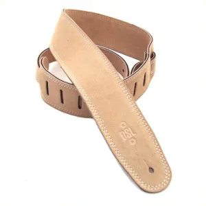 DSL 2.5" Triple-Ply Suede Beige Guitar Strap