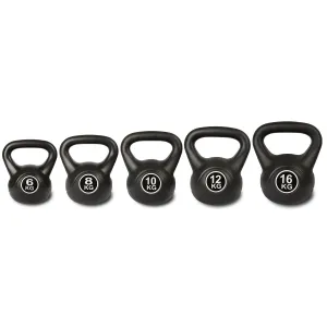 Durable Plastic Encased Kettlebell Set 6-16kg - CORTEX