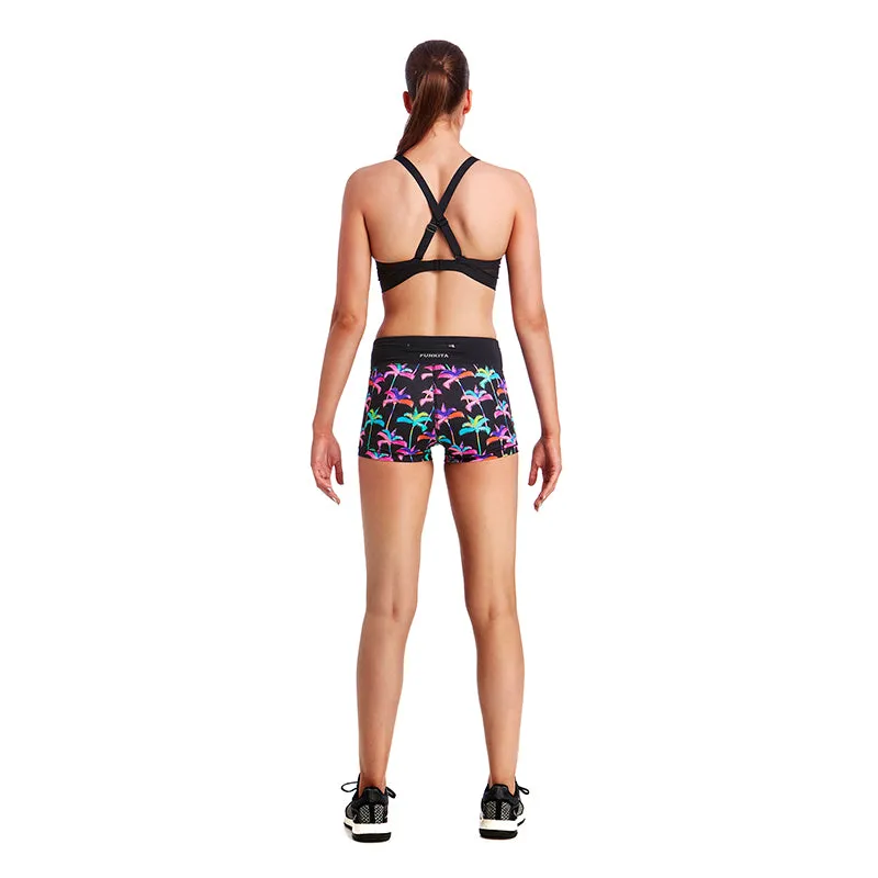 Funkita - Palm Drive - Ladies High Neck Active Crop Top