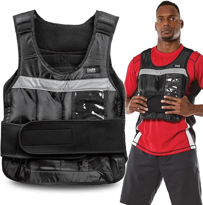 GoodLife Fitness Adjustable 20lb Weighted Vest