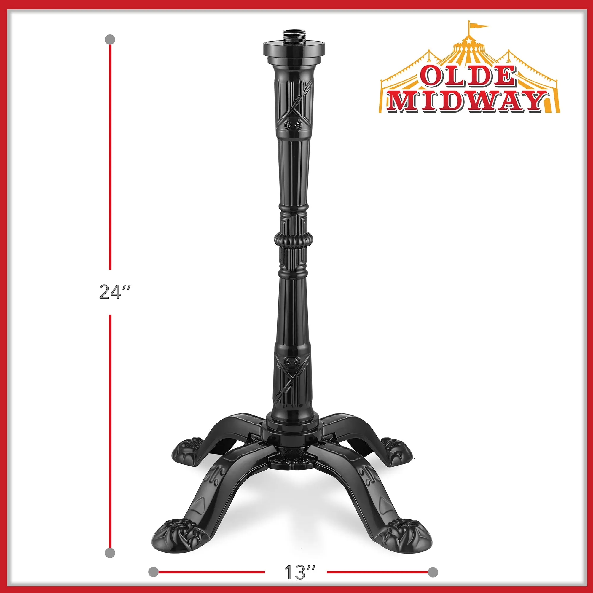 Gumball Machine Stand - Black, Fits 15" Olde Midway Candy Dispensers