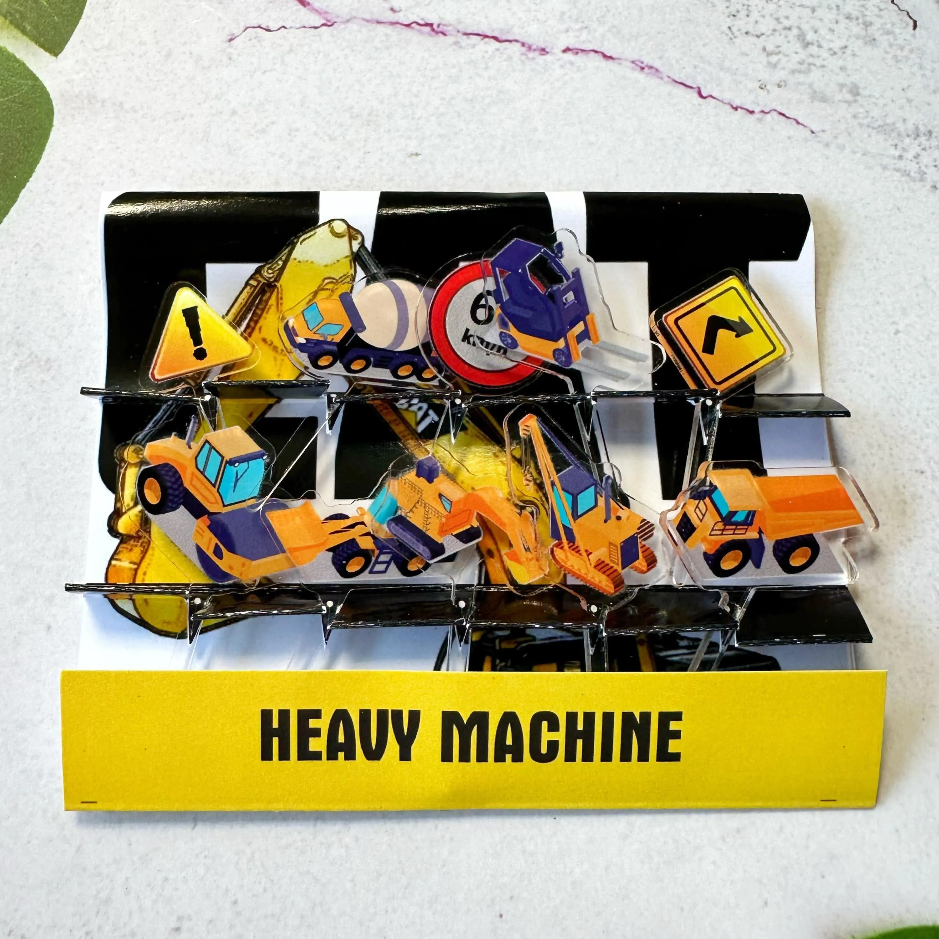 Heavy Machines Acrylic Food Picks