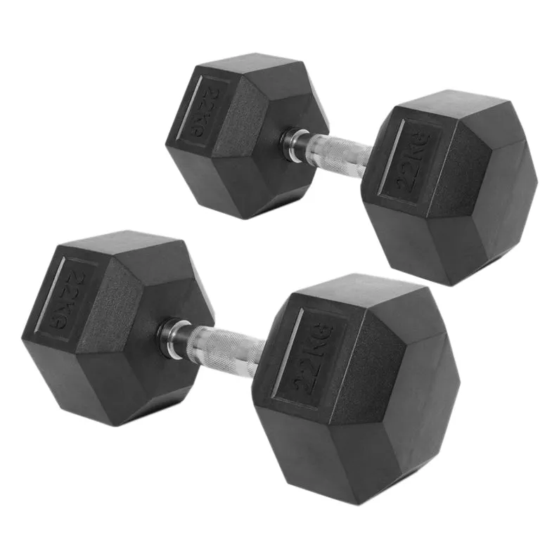 Hex Dumbbells - Rubber Coated Weights