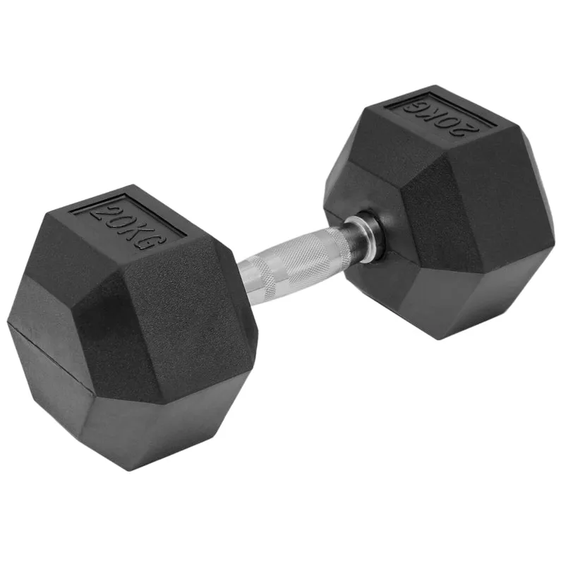 Hex Dumbbells - Rubber Coated Weights