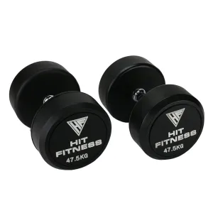 Hit Fitness Round Rubber Dumbbells | 47.5kg