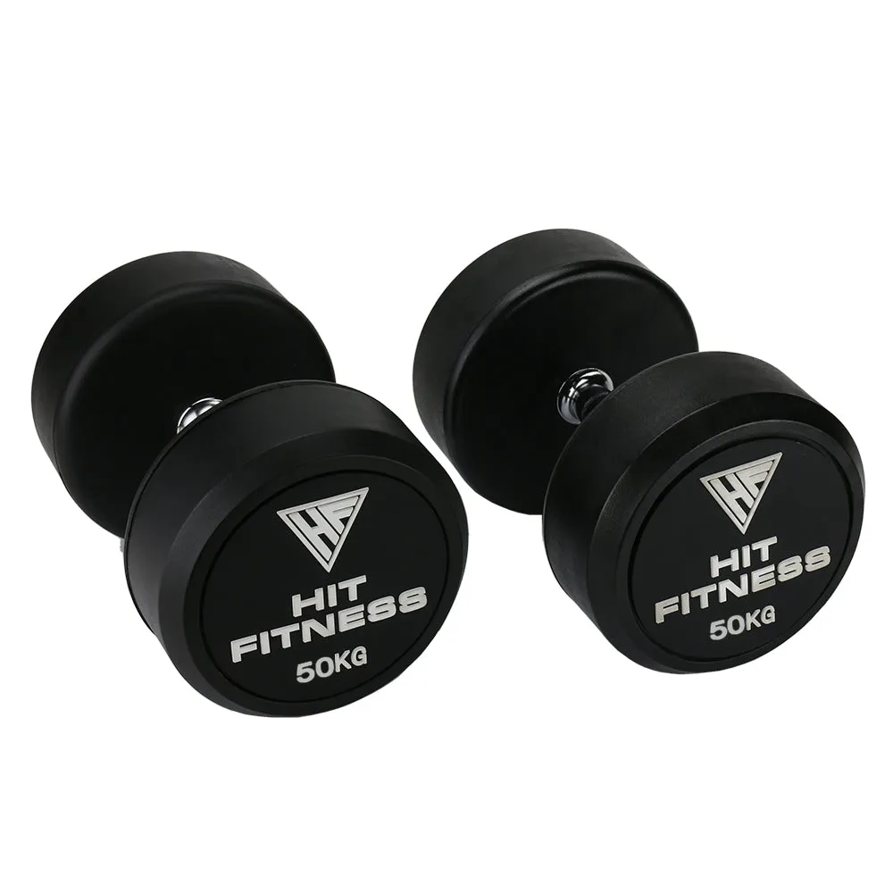 Hit Fitness Round Rubber Dumbbells | 50kg