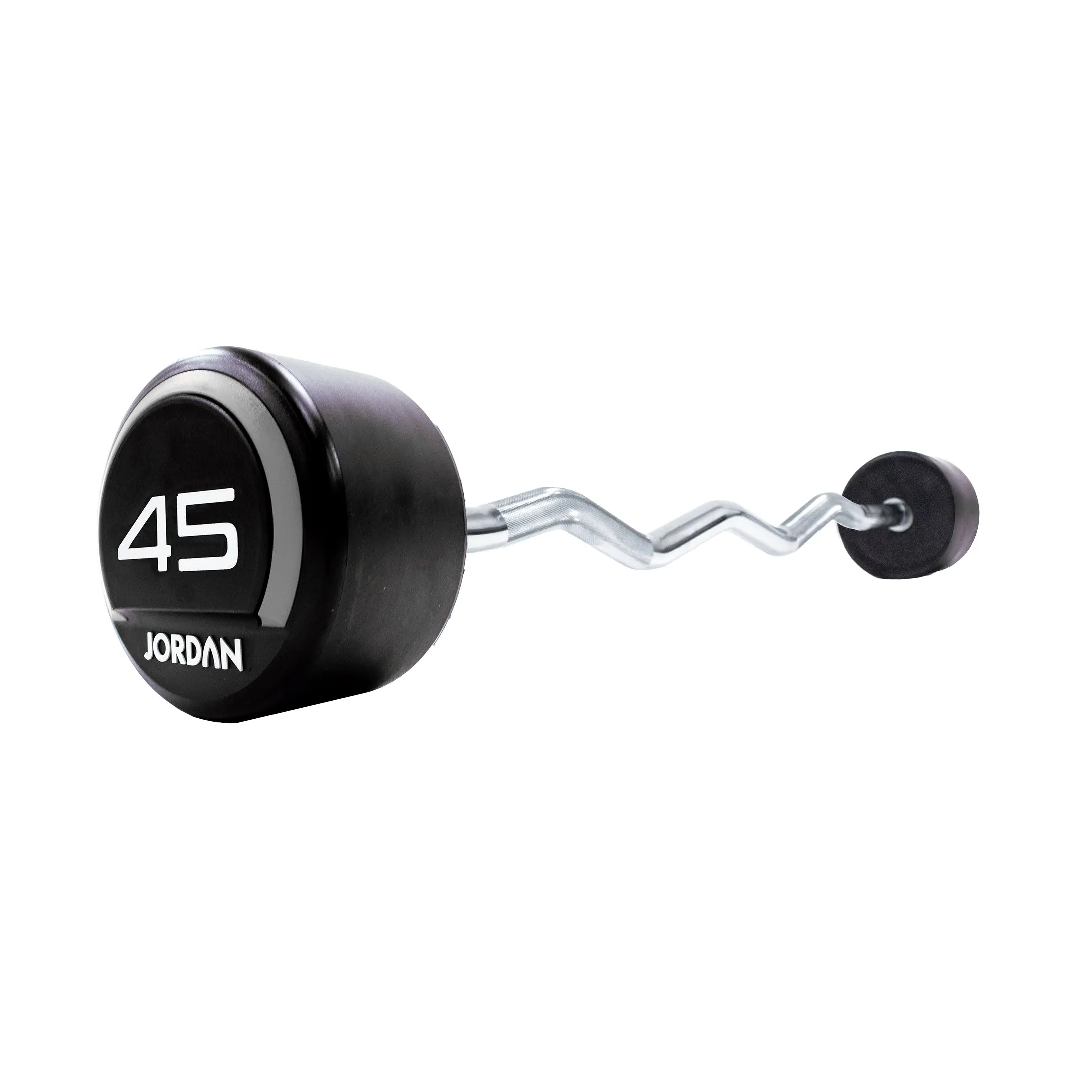 JORDAN Urethane Barbells - Curl Bars (Grey) CLEARANCE