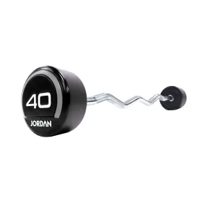 JORDAN Urethane Barbells - Curl Bars (Grey) CLEARANCE