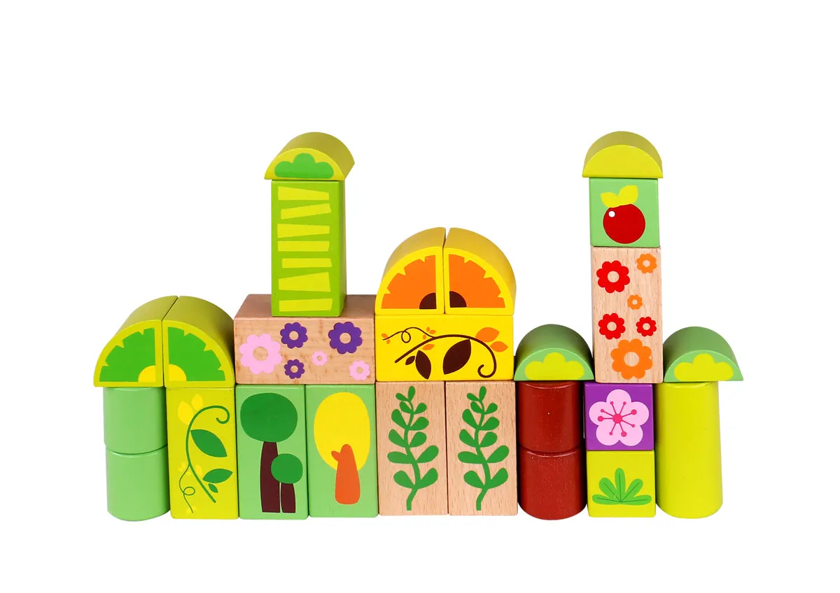 Kids Wooden Blocks Forest Jungle Themed 135 Pcs - Rec. Age: 24 months   set up puzzle Mat.