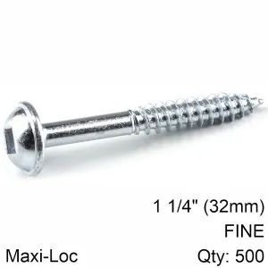 KREG KREG ZINC POCKET HOLE SCREWS 32MM 1.25' #7 FINE THREAD MX LOC 500CT KR SML-F125-500-INT