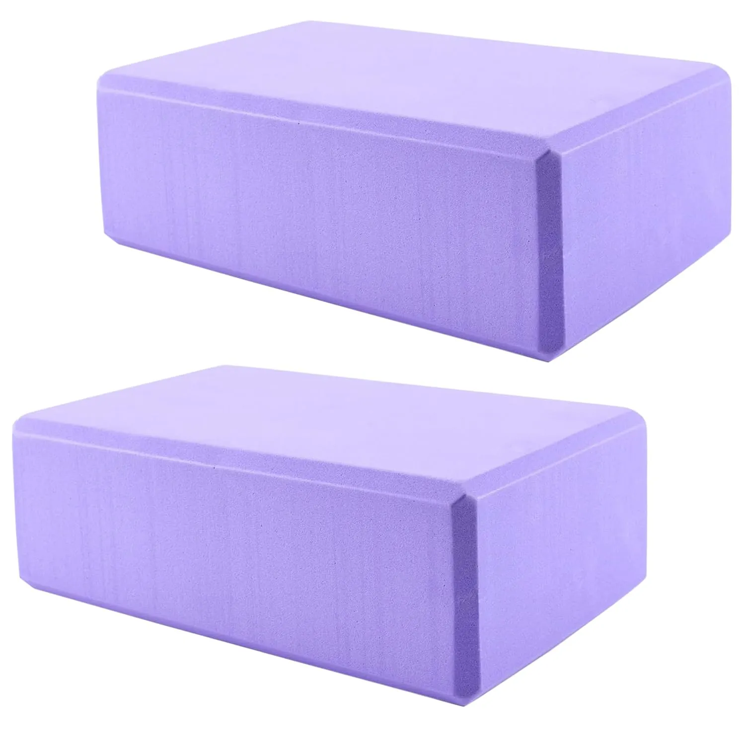 Kuber Industries High-Density Yoga Block|Lightweight & Portable Yoga Brick|Improve Strength & Flexibility-Pack of 2 (Light Purple)