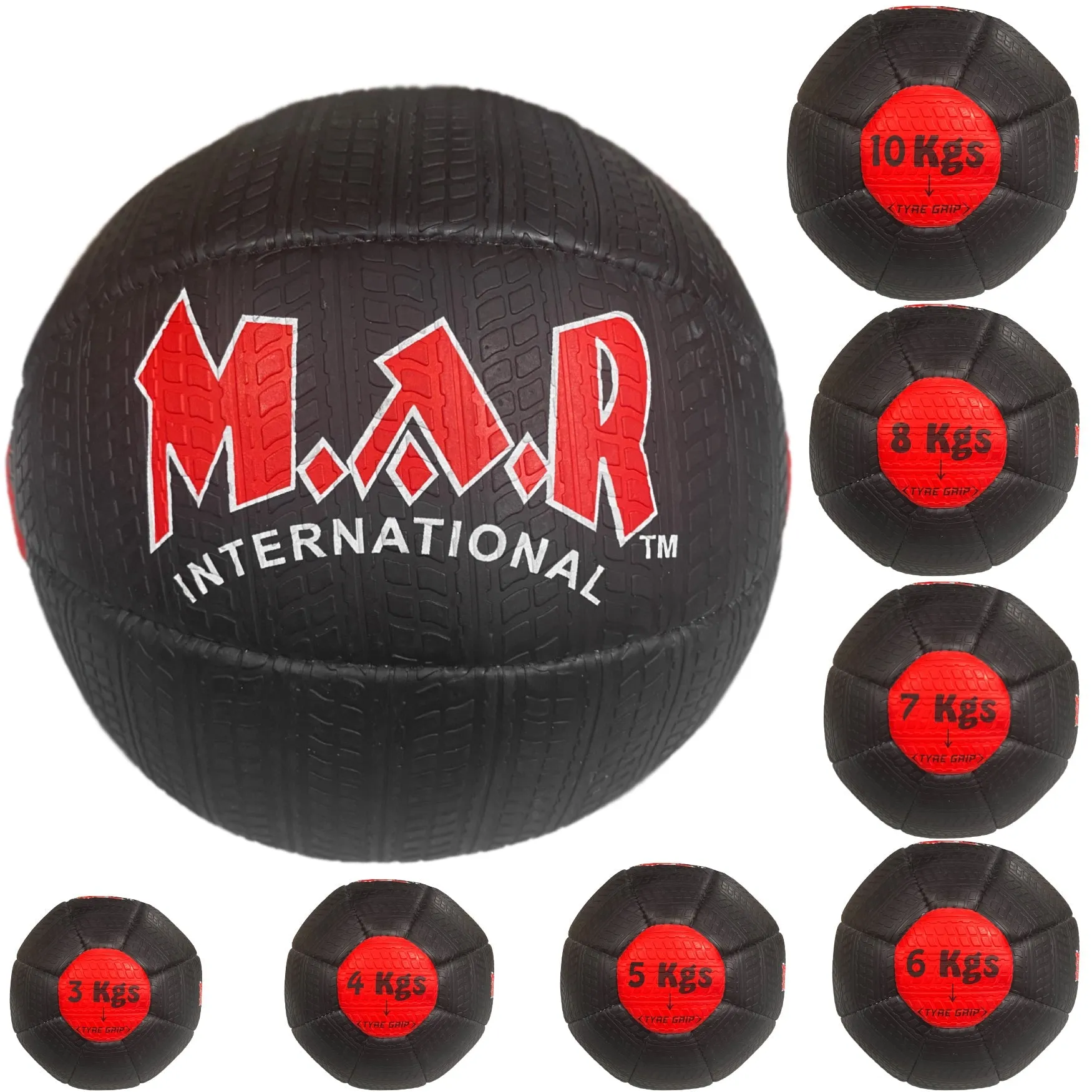 MAR-289C | Rubber Hand-Crafted Medicine Balls (3kg-10kg)