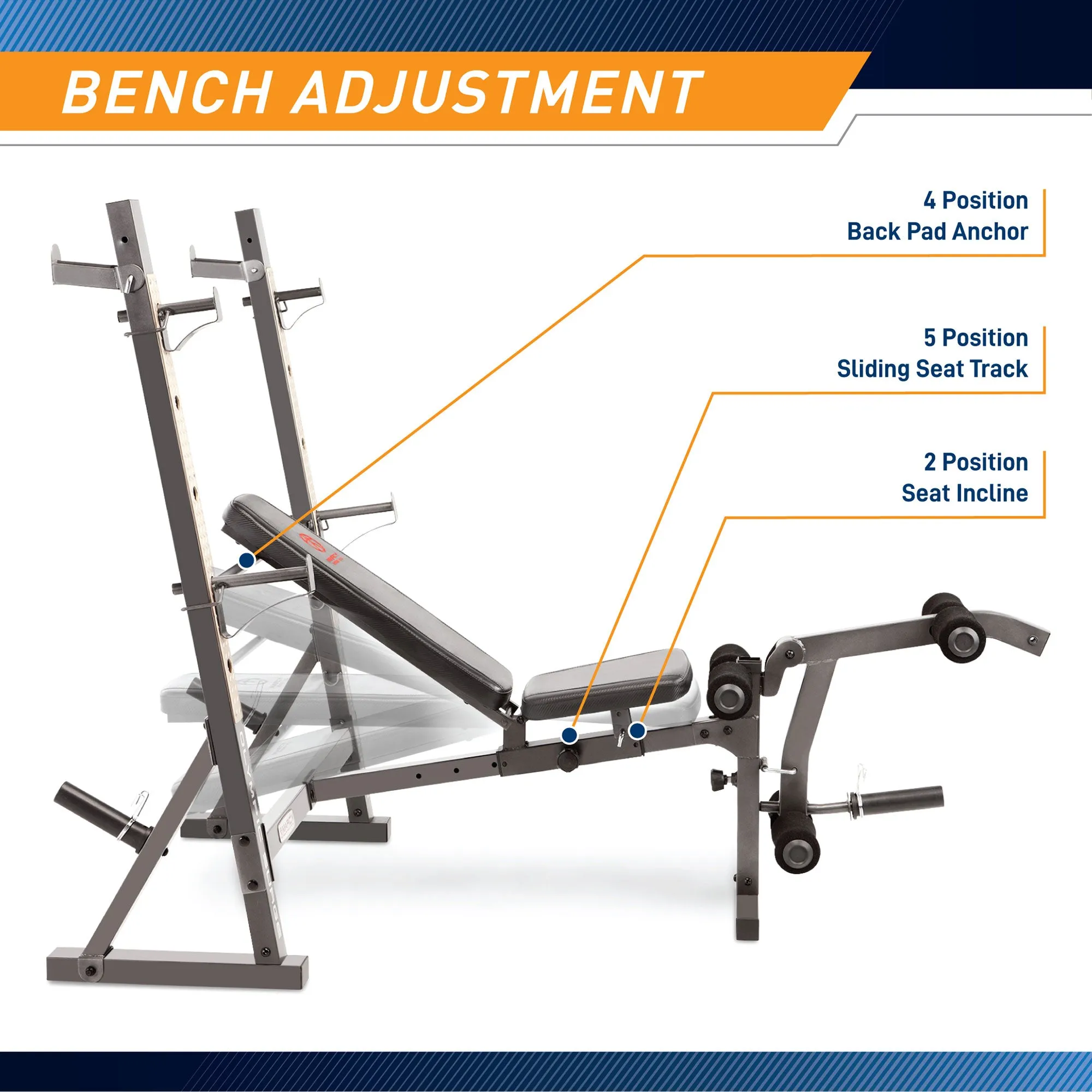 Marcy Olympic Weight Bench MD-857