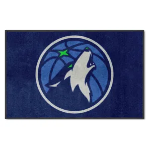 Minnesota Timberwolves 4X6 High-Traffic Mat with Durable Rubber Backing - Landscape Orientation