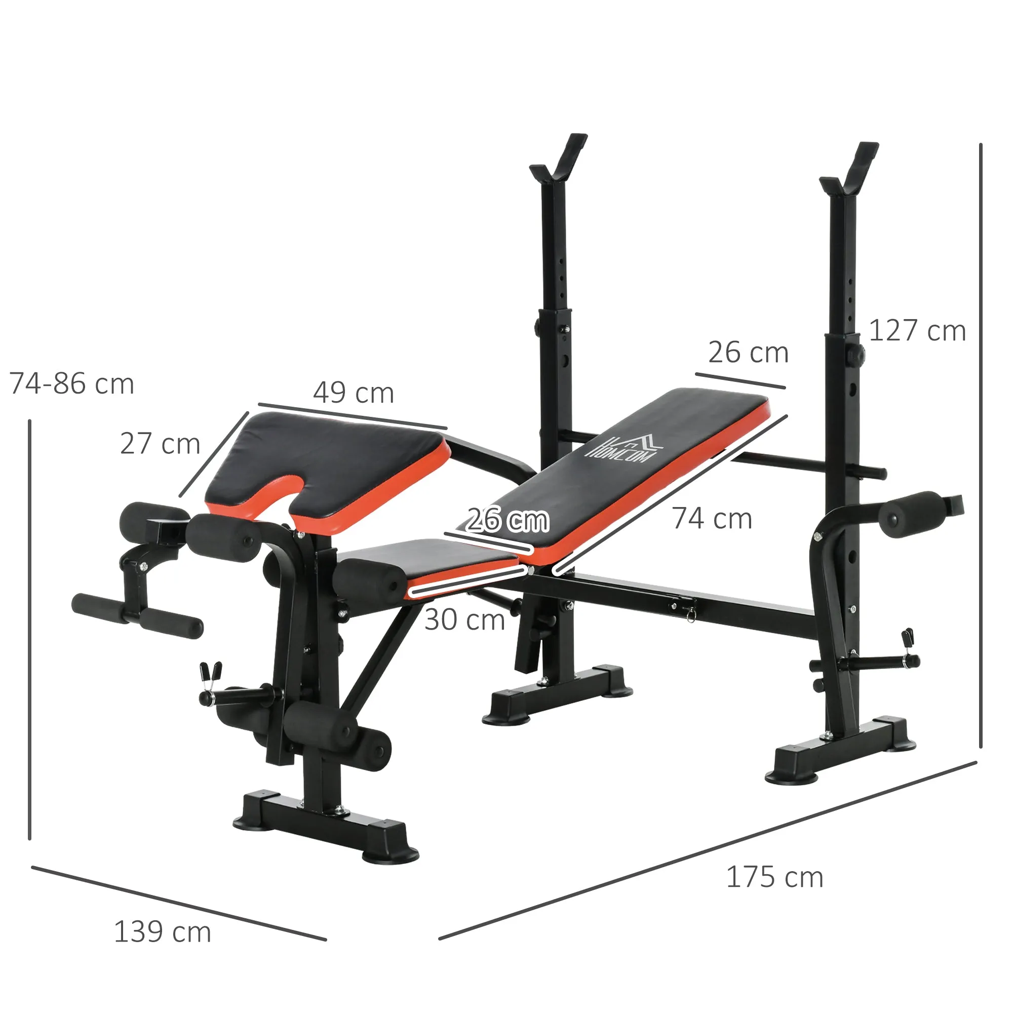 Multi-Function Adjustable Weight Training Bench Gym Fitness Lifting