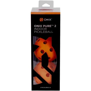 Onix Pure 2 Indoor Pickleball 3 Pack - Orange