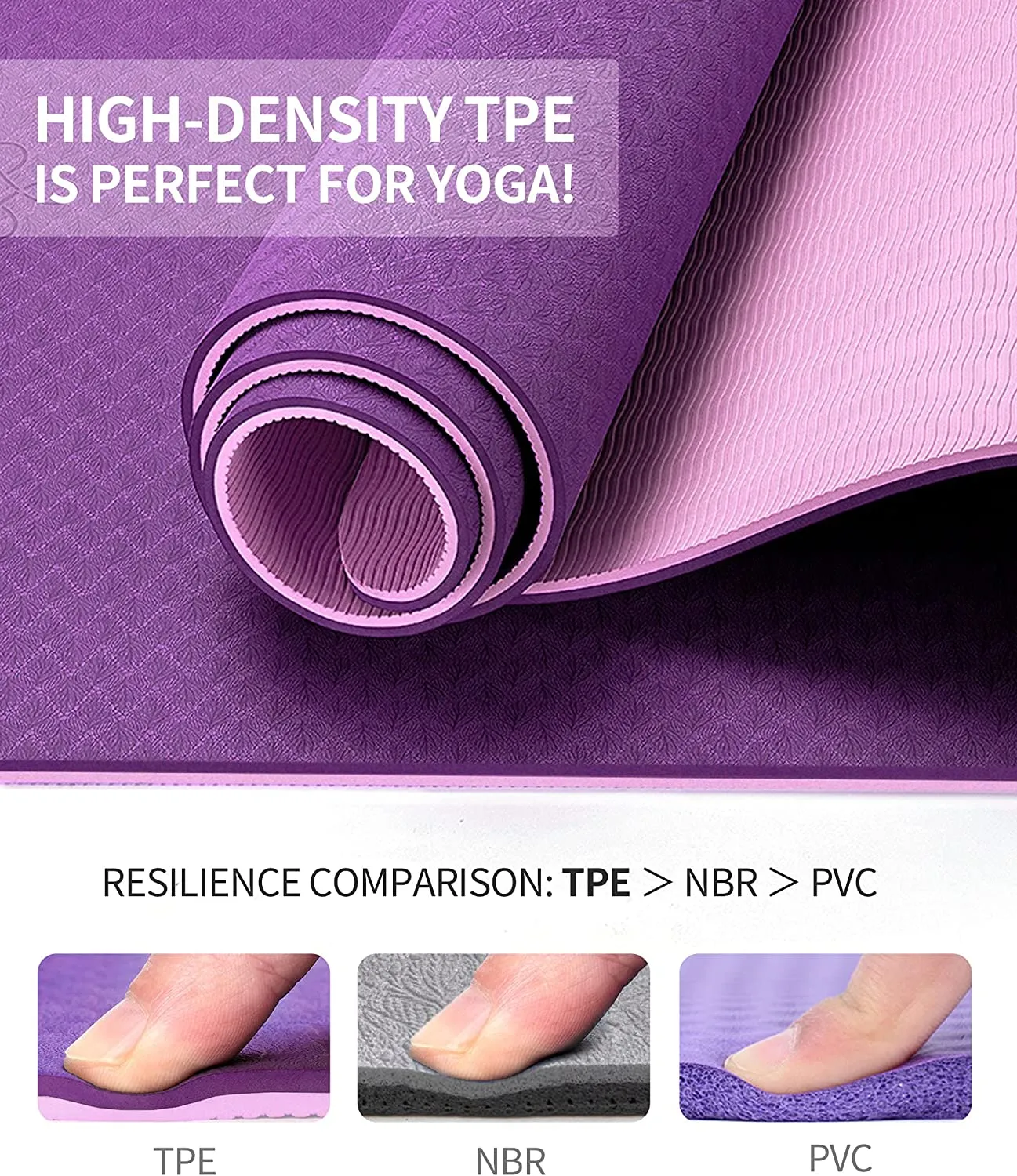 Professional TPE Yoga Mats-Purple