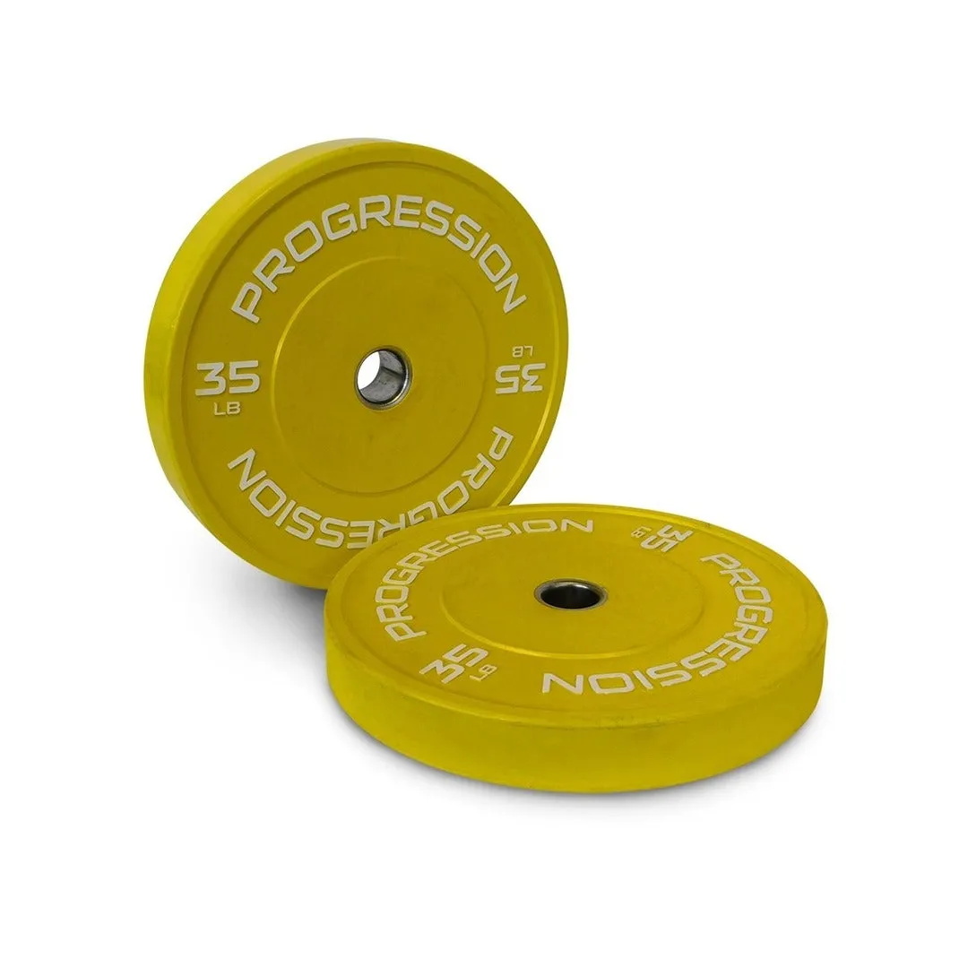 Progression 35 lb Rubber Bumper Plate (Yellow)