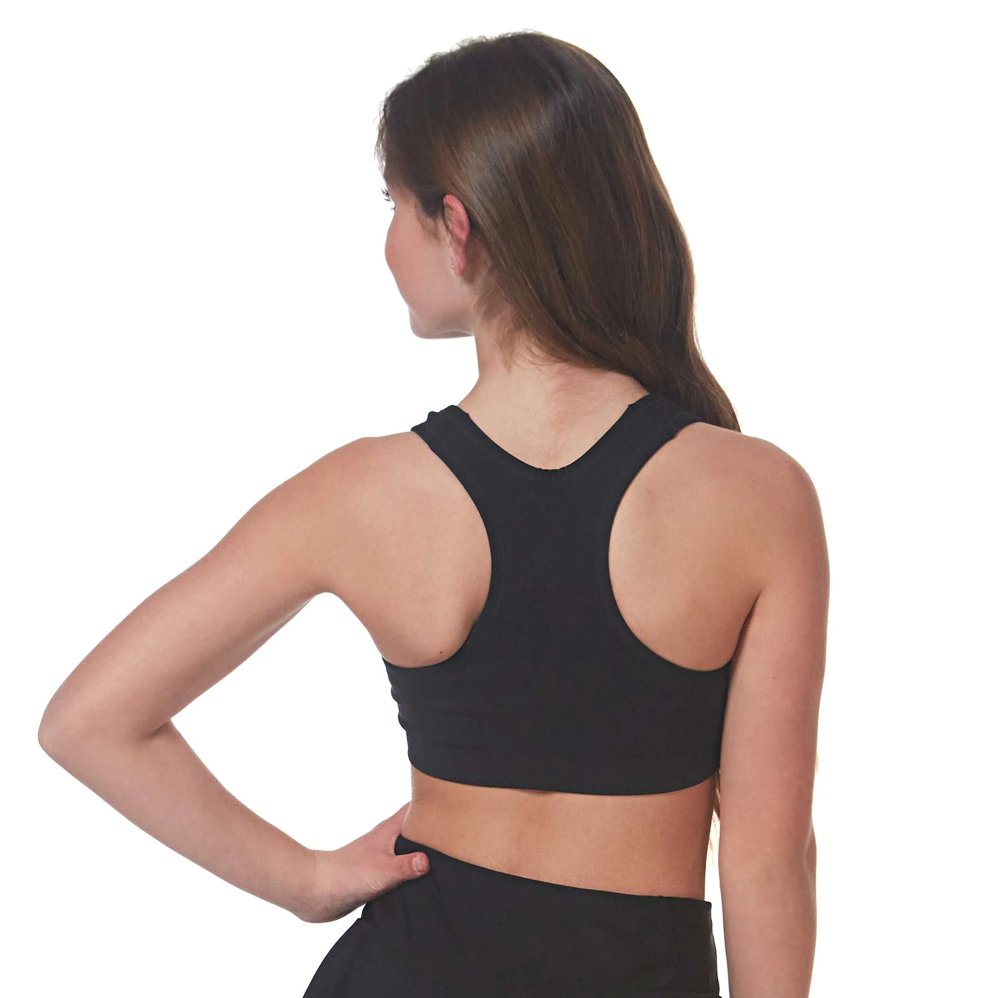 Racer Seamless Sports Bra - Black