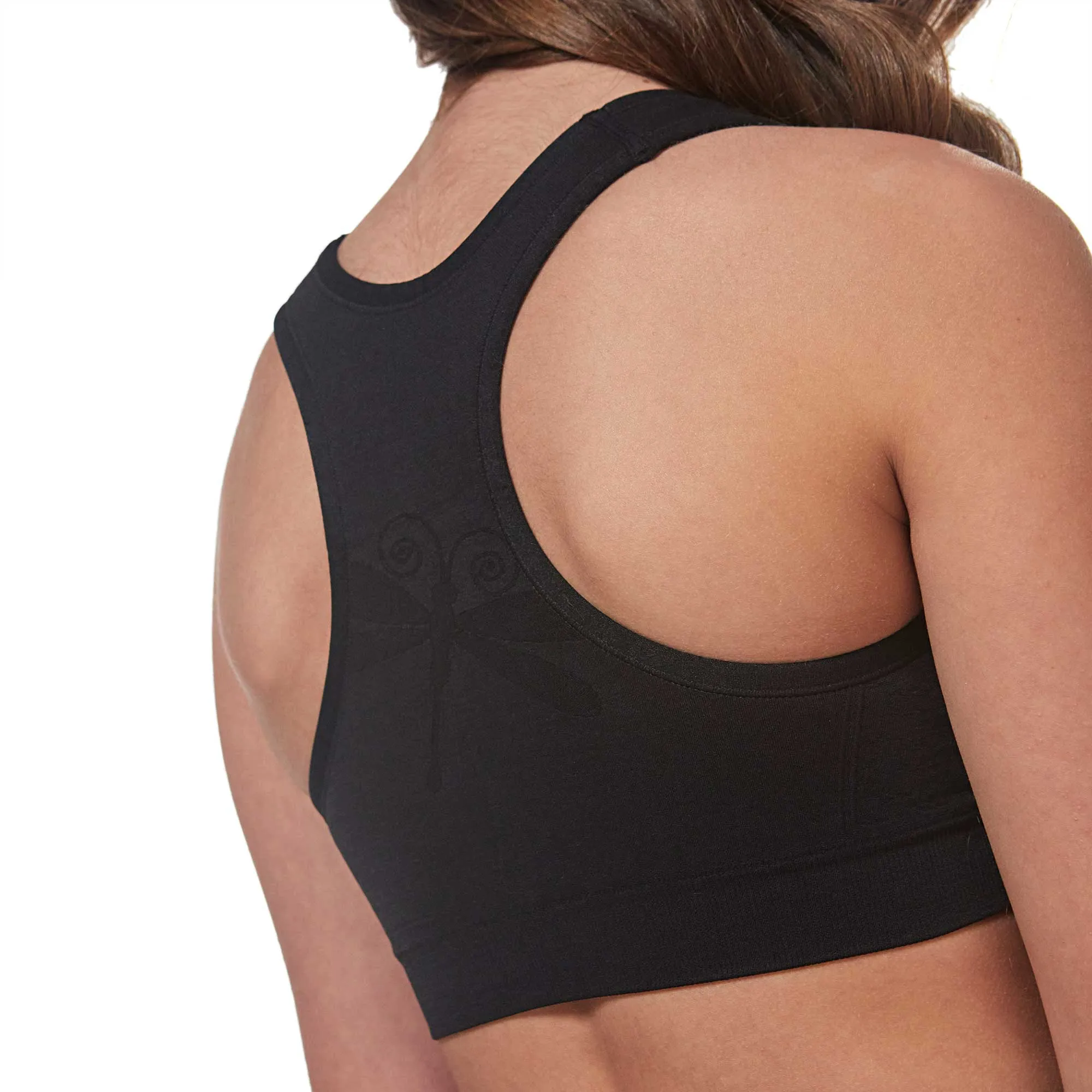 Racer Seamless Sports Bra - Black