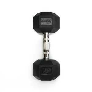 Rubber Hex Dumbbell - 20 lbs