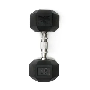 Rubber Hex Dumbbell - 25 lbs