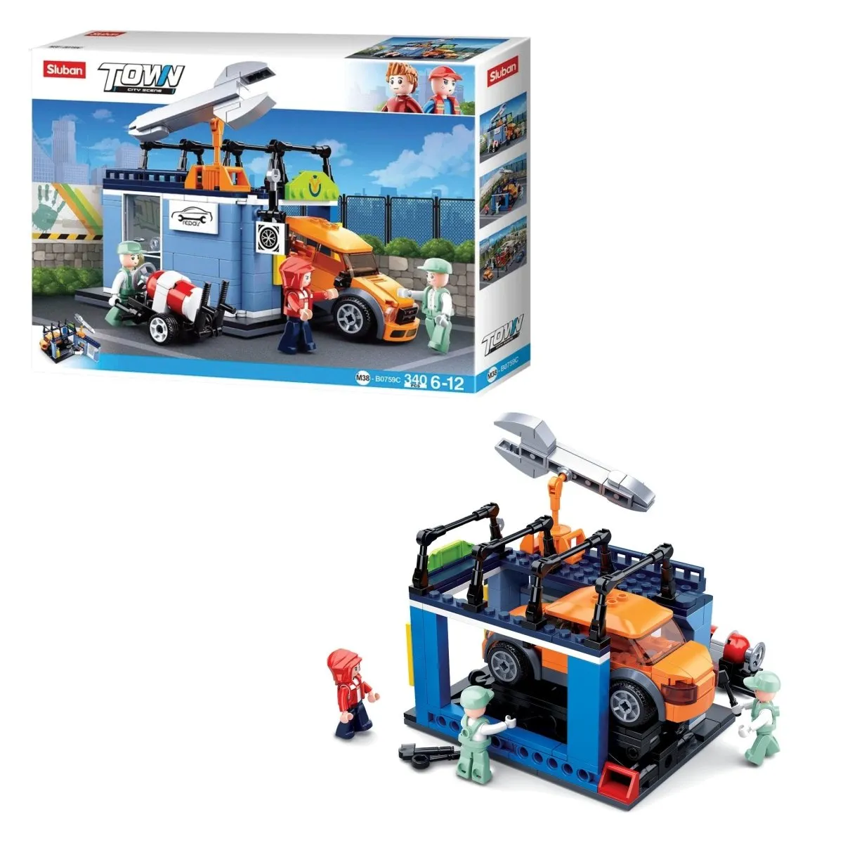 Sluban Maintenance Shop Building Blocks Kit For Boys