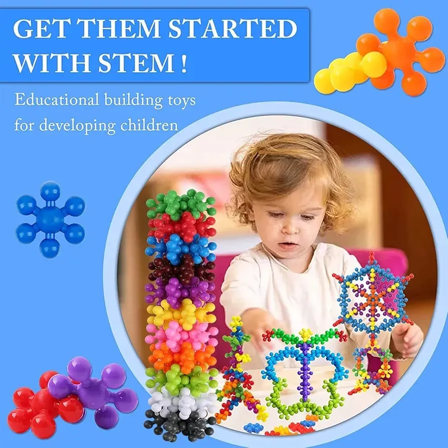 Snowflake Interlocking Building Blocks 400 pieces Container - 689