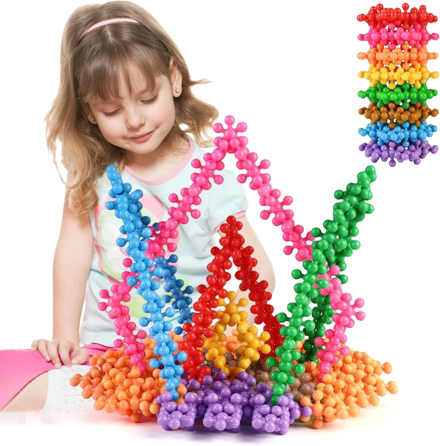 Snowflake Interlocking Building Blocks 400 pieces Container - 689