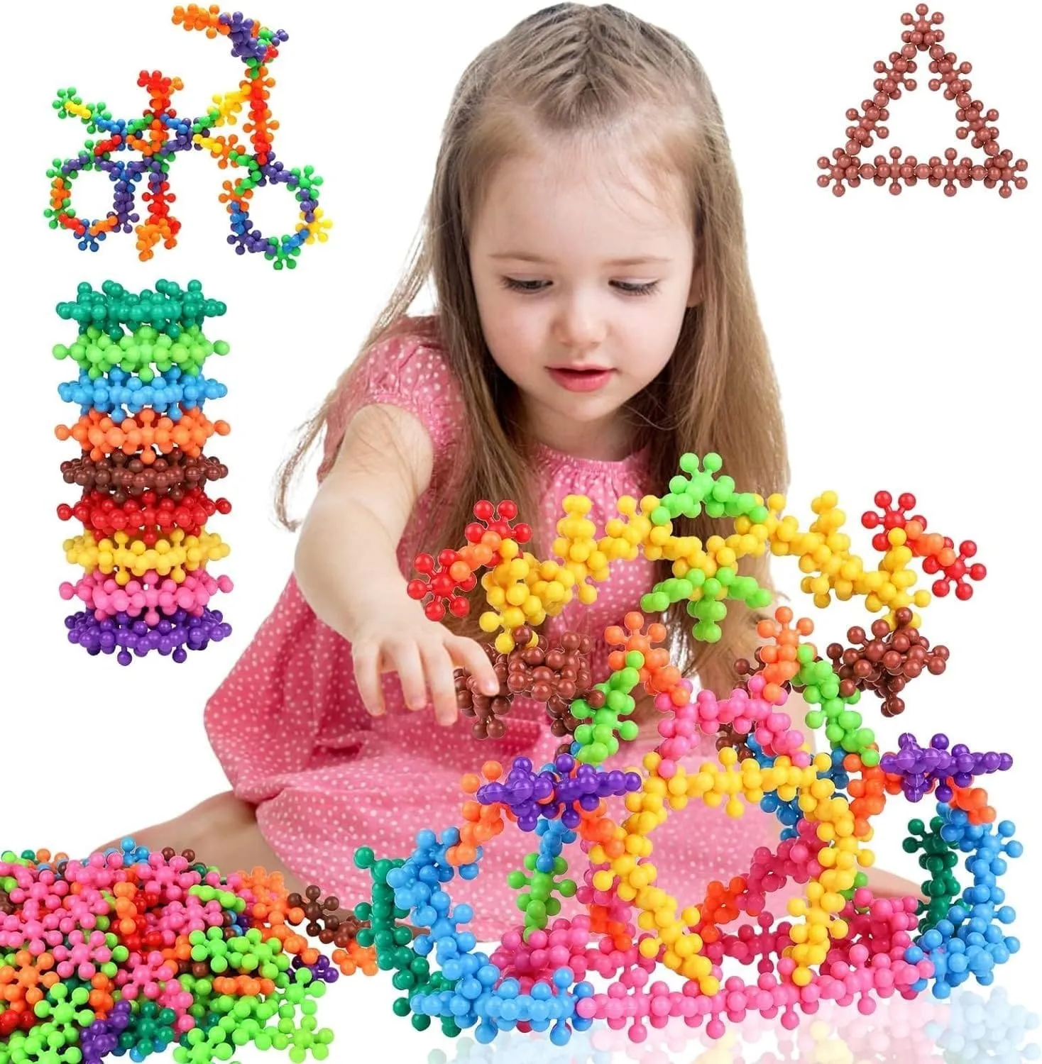 Snowflake Interlocking Building Blocks 400 pieces Container - 689