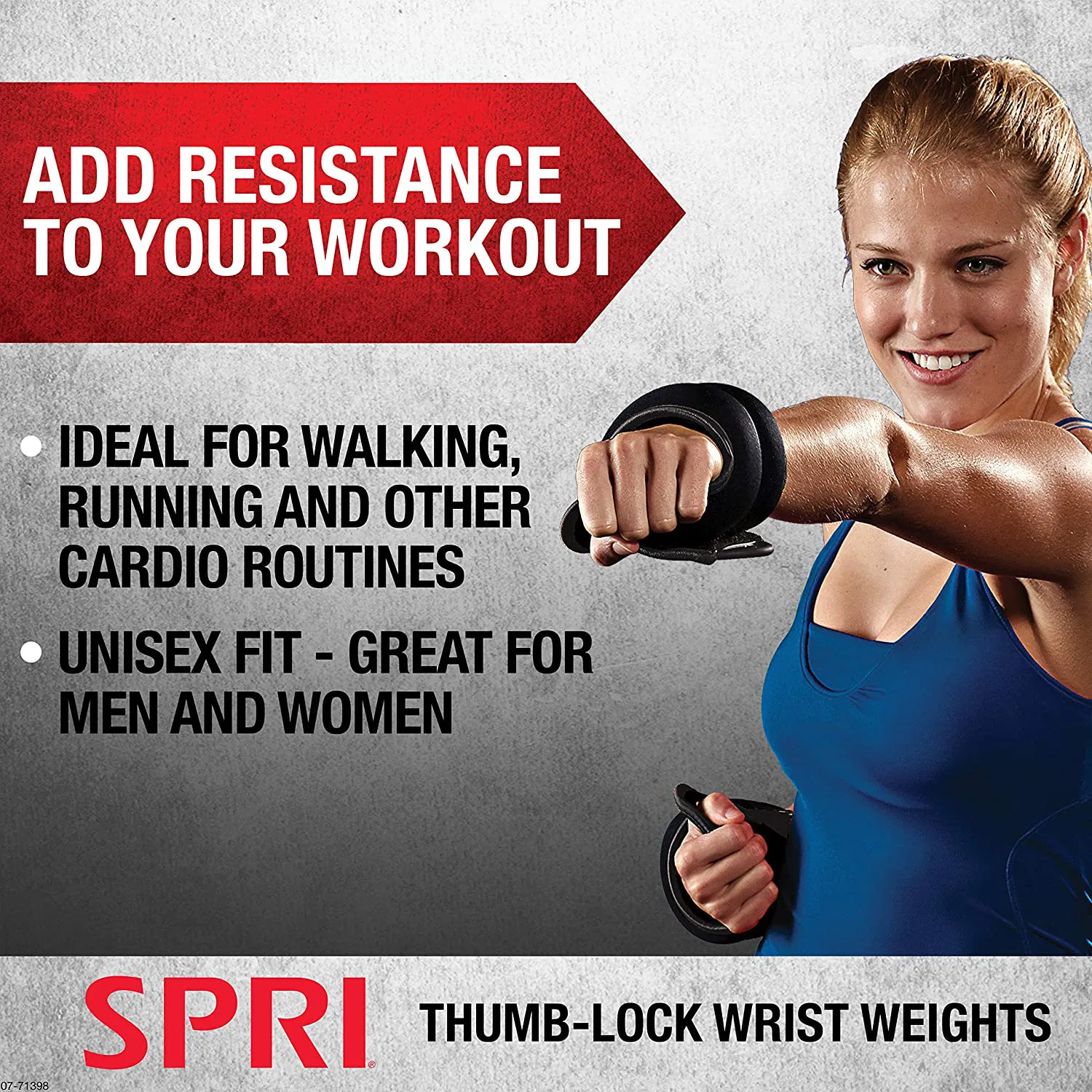 SPRI Wrist Weights Thumblock Arm Weights Set for Women & Men (Available in 2lb or 4lb Sets)